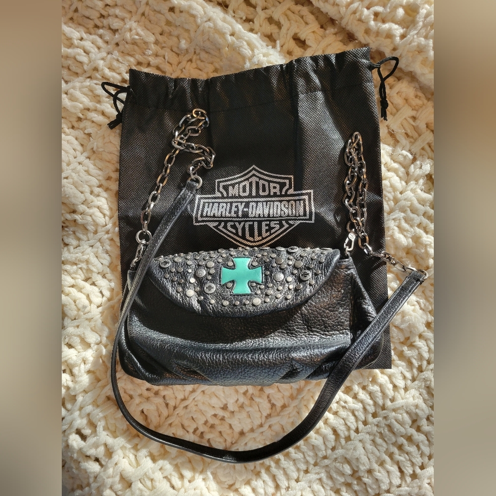 Vintage Leather Harley Davidson Handbag